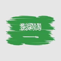 saudi arabien flagga borsta vektor illustration