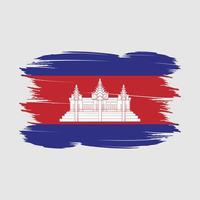 kambodscha flag pinsel vektor illustration