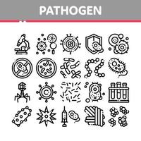 samling patogen element vektor tecken ikoner set