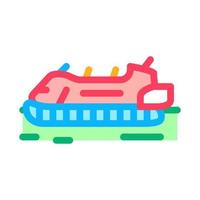 Rettungs-Hovercraft-Symbol Vektor-Umriss-Symbol-Illustration vektor