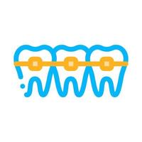 Zahnarzt Stomatologie Zähne Klammern Vektor Zeichen Symbol