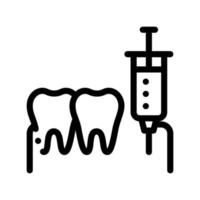 Stomatologie-Anästhesie-Injektionsvektorzeichen-Symbol vektor