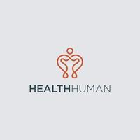 medizinische Gesundheit Menschen Illustration Logo Symbol Vektor Liebeslinie