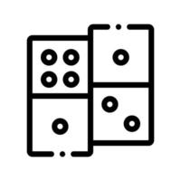 interaktive Kinder Spiel Domino Vektor Zeichen Symbol