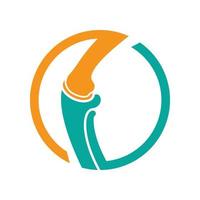 Gelenkknochen-Vektor-Logo-Design für orthopädische Kliniken vektor
