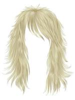 trendig kvinna lång hårstrån blond färger . skönhet mode . realistisk 3d vektor