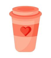 Tasse Kaffee mit Herz vektor