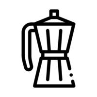 Topf zum Kochen von Kaffee Symbol Vektor Umriss Illustration