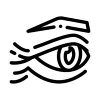 ögonlock rynkor ikon vektor översikt illustration