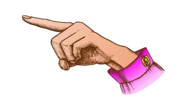 Färg kvinna hand finger som visar val gest vektor
