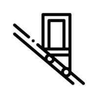 Vektorsymbol für geneigten Aufzug mit öffentlichen Verkehrsmitteln vektor