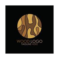 trä logotyp mall ikon illustration design vektor, Begagnade för trä fabriker, trä plantager, logga bearbetning, trä möbel, trä lager med en modern minimalistisk begrepp vektor