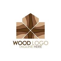Holz Logo Vorlage Symbol Illustration Design Vektor, verwendet für Holzfabriken, Holzplantagen, Holzverarbeitung, Holzmöbel, Holzlager mit einem modernen minimalistischen Konzept vektor
