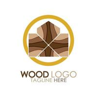 Holz Logo Vorlage Symbol Illustration Design Vektor, verwendet für Holzfabriken, Holzplantagen, Holzverarbeitung, Holzmöbel, Holzlager mit einem modernen minimalistischen Konzept vektor