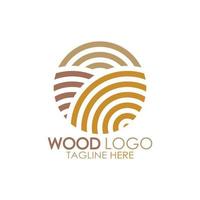 Holz Logo Vorlage Symbol Illustration Design Vektor, verwendet für Holzfabriken, Holzplantagen, Holzverarbeitung, Holzmöbel, Holzlager mit einem modernen minimalistischen Konzept vektor