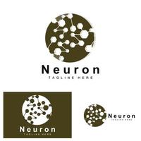 neuron logo design vektor nervenzelle illustration molekulare dna gesundheitsmarke