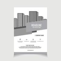 Flyer Vorlage Unternehmen für Werbebroschüre, Corporate Business Flyer Broschüre Poster Pamphlet Cover Design Layout Hintergrund - Immobilien vektor
