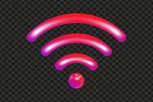 realistisk wiFi 3d ikon. trådlös nätverk symbol. vektor illustration isolerat på vit bakgrund.