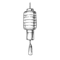 Retro-Vektor des festlichen Elements der dekorativen Laterne vektor