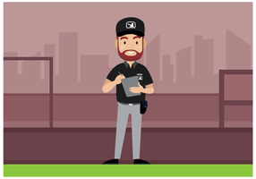 Gratis Baseball Umpire Character Vector