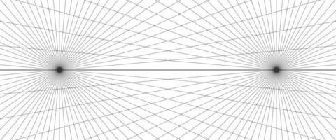 två poäng perspektiv rutnät bakgrund. abstrakt rutnät linje bakgrund. teckning perspektiv maska mall. vektor illustration isolerat på vit bakgrund