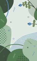 Botanisches Poster mit Beeren und Blättern. organische Formen und Texturen. Vektor von Beeren. Vektor-Illustration