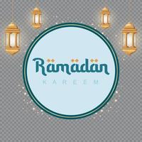 ramadan kareem islamisches bannerdesign mit laterne. Ramadan Kareem-Grußkarte. islamischer hintergrund. Vektor-Illustration vektor