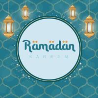 ramadan kareem islamisches bannerdesign mit laterne. Ramadan Kareem-Grußkarte. islamischer hintergrund. Vektor-Illustration vektor