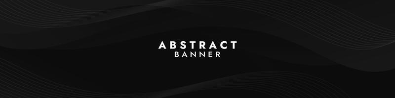 abstrakt svart vätska våg banner mall vektor