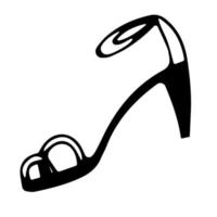 Vektor Damenschuhe Doodle-Stil, Sandalen-Symbol