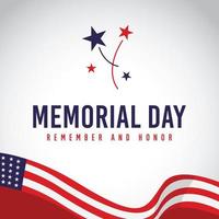 Happy Memorial Day Design-Vorlage vektor