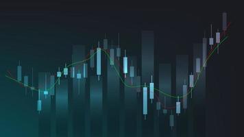 ekonomi och finansiera bakgrund begrepp. finansiell företag statistik stock marknadsföra ljusstakar och bar Diagram vektor