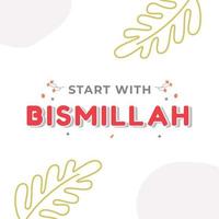 Designvorlage für Bismillah-Banner vektor