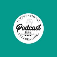 Vorlage für den internationalen Podcast-Tag vektor