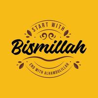 bismillah baner design mall vektor