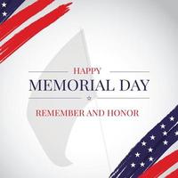 Happy Memorial Day Design-Vorlage vektor