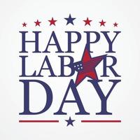 Happy Labor Day Brief für Elementdesign auf dem weißen Hintergrund vektor