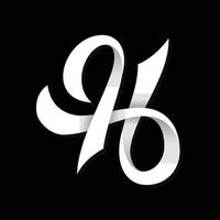 typografie buchstabe h symbol design vektor