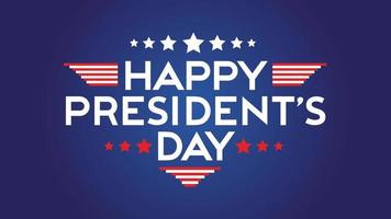 Lycklig presidenter dag typografi med amerikan flagga dekoration vektor