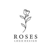 Logos von Blumen, Rosen, Lotusblumen und anderen Blumenarten. indem Sie das Designkonzept einer Vektorillustrationsvorlage verwenden. vektor