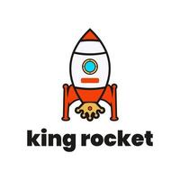 raket kung logotyp design illustration vektor