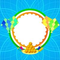 Social-Media-Beitragsvorlage Happy Makar Sankranti Frame Vector Illustration