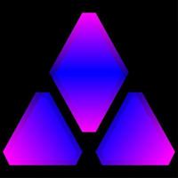 Dreieck-Logo mit Rautenvektor isolierte Illustration. abstrakter Dreiecksvektor für Logo, Symbol, Zeichen, Symbol, Design oder Dekoration. abstraktes Logo aus Dreiecken und Rauten vektor