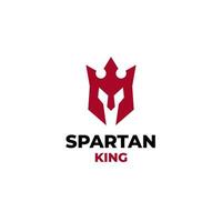 spartanischer König Logo-Design-Vektor-Illustration vektor