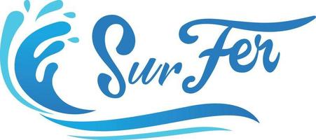 surfare logotyp design vektor