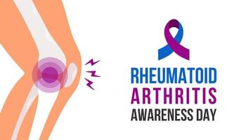 vektorillustration zum thema des sensibilisierungstags für rheumatoide arthritis, der jedes jahr am 2. februar begangen wird. vektor
