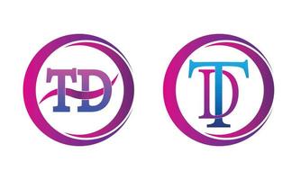 td logo tulubulu design illustration vektor logo design