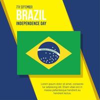 7. september, banner der feier des brasilien-unabhängigkeitstages vektor