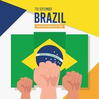 7 september, firande Brasilien oberoende dag vektor