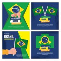 sammlung von, 7. september, bannern zur feier des brasilianischen unabhängigkeitstages vektor